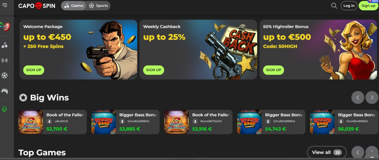 CapoSpin Casino site